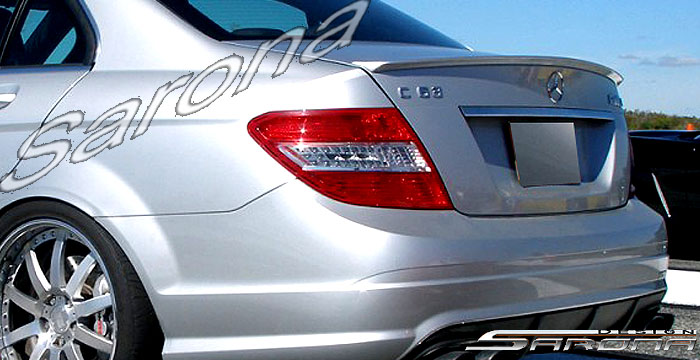Custom Mercedes C Class  Sedan Trunk Wing (2008 - 2014) - $249.00 (Manufacturer Sarona, Part #MB-036-TW)